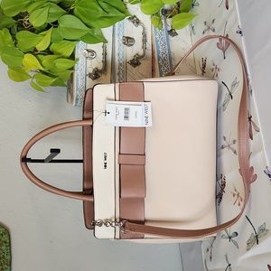 Nine West Mireya Chalk Multi Faux Leather Tote Shoulder Bag NWT